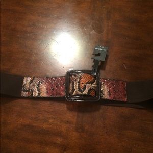 LADIES LANE BRYANT ELASTIC BROWN BELT SZ 18/20 NWT